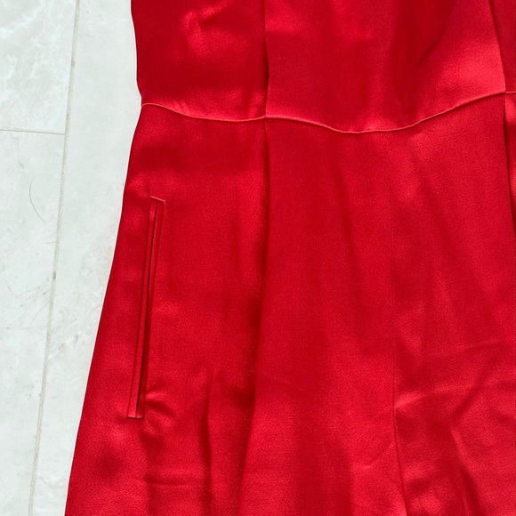 Diane von furstenberg satin sleeveless pleat belted jumpsuit - Picture 9 of 10